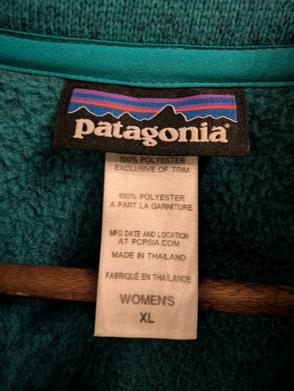 Patagonia Women's XL Better Sweater Full Zip Jacket Teal Pockets - Picture 4 of 5